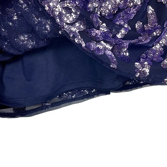 ADRIANNA PAPELL AP1E209365 OMBRE FLORAL SEQUIN EMBELLISHED SHEATH COCKTAIL DRESS - Picture 11 of 15